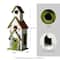 Glitzhome® 20" White & Green Distressed Wood 3-Story Villa Birdhouse